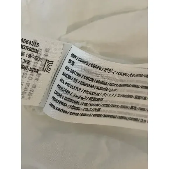 Abercrombie & Fitch White Shirt Dress XS Petite Button Front Casual - Picture 7 of 7